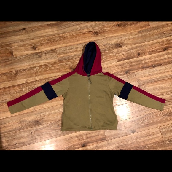 Route 66 | Tan / Pink / Navy | Girls Zip-up Hoodie - Picture 2 of 12